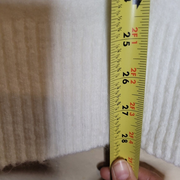Curated by Instant Message Sweater Womens Size XL Ivory Fall Winter Vneck - Picture 8 of 9